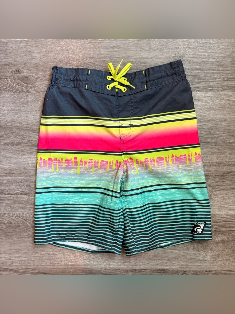 Laguna boys striped swim trunks